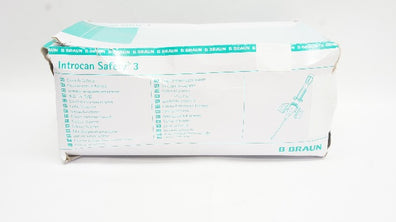 Braun 4251128-02 Introcan Safety 3 Closed IV Cath. 22G x 1inch - Box of 21